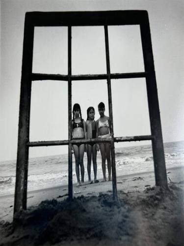 3 Girls in Window Frame, CI, NY
