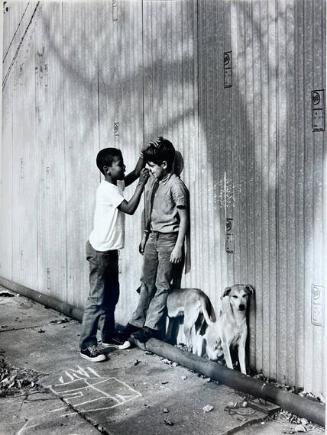 Two Boys and Two Dogs, Coney Island, NY
