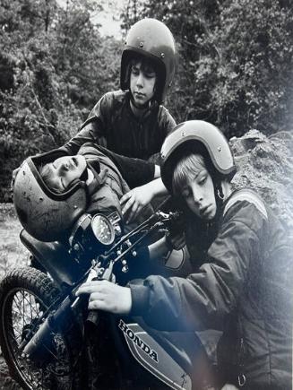 3 Young Motor Cyclists, East Hampton, NY
