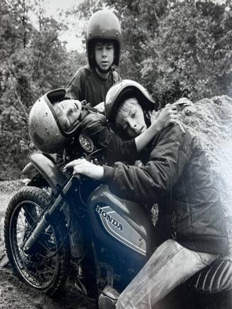 3 Young Motor Cyclists, East Hampton, NY
