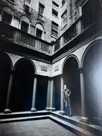 Masked Boy in Courtyard, Bronx, NY
