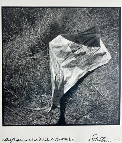 Newspaper in Wind, SLO
