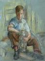 Young Man with a Dog (Roland Harmon)