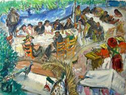 Rancho del Artista (Pancho Carnejo, with artists at table)