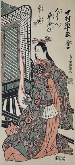 Actor Nakamura Tomi Juro as the Poetess Ono No Ko