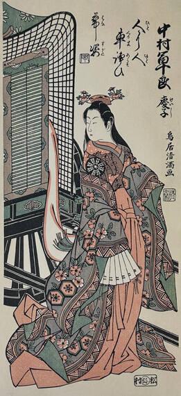 Actor Nakamura Tomi Juro as the Poetess Ono No Ko