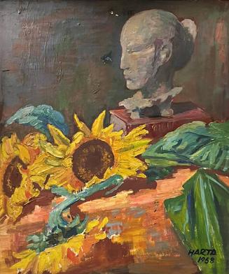 Bust and Sunflowers