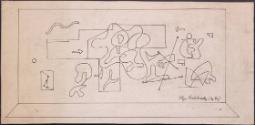 Mural Study (1 of 2) - Title Unknown (Mural Study for Williamsburg Housing Project)