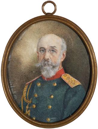 Miniature oval portrait of Prince Konstantin Esperovich (1843-1920)
