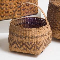 Basket with arch handle