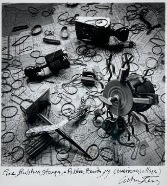 Pens, Rubber Stamps and Rubber Bands, NY (business collage)
