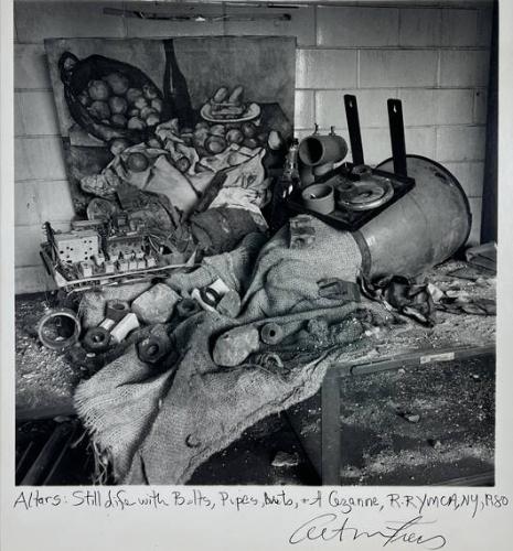 Altars: Still Life with Bolts, Pipes, Nuts and Cezanne, RR YMCA, NY
