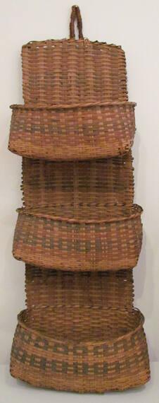 Basket with three tiers