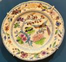 Plate with fired gilt monogram McK for McKinne