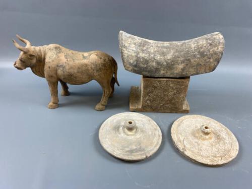 Pottery Carriage and Ox
