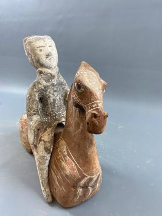 Pottery Horse with Rider