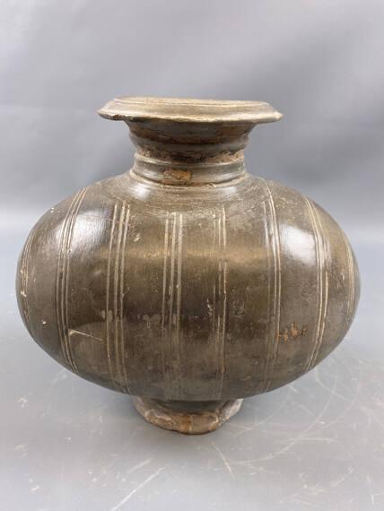 Gray Cocoon Jar