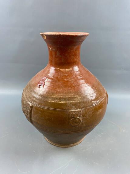 Amber Glazed Pottery Jar