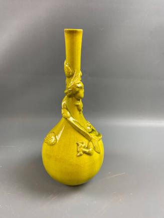 Yellow Glazed Vase with Dragon