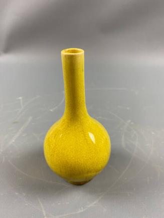 Small Yellow Glazed Bottle Vase