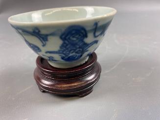 Small Blue and White Porcelain Tea Bowl
