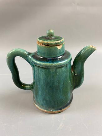 Turquoise Glazed Teapot with Cover