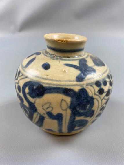 Small Blue and White Jar