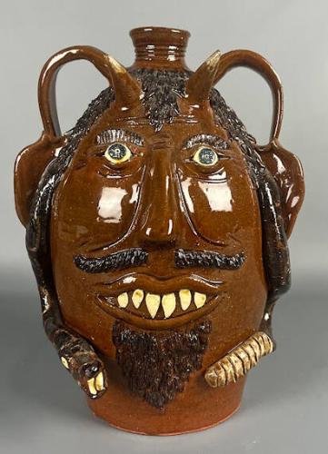 Devil Snake Face Jug