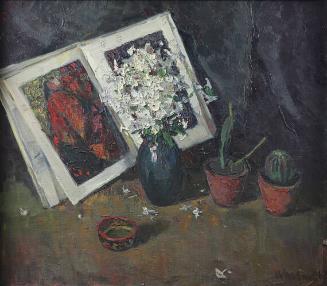 Still Life with Book and Flowers
