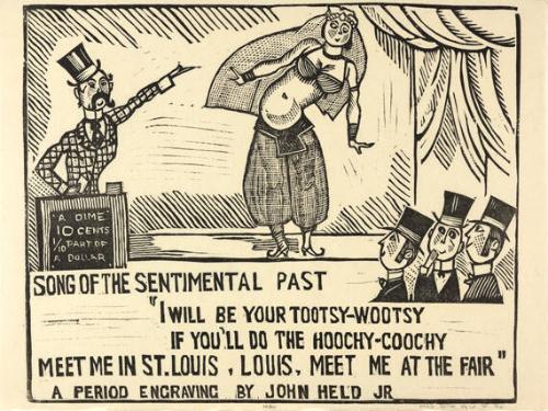 Song of the Sentimental Past "I will be your tootsy-wootsy of you'll do the hoochy-coochy, meet me in st. Louis, Louis, Meet me at the fair"