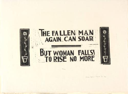 The Fallen Man (Again can Soar, But Woman Falls to Rise no More)