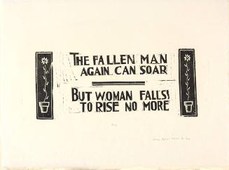 The Fallen Man (Again can Soar, But Woman Falls to Rise no More)