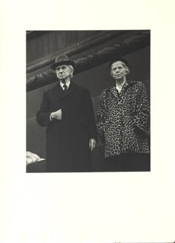 Russel Bertram with his wife Edith, Nuclear Disarmamanet rally. Trafalgar Sq.