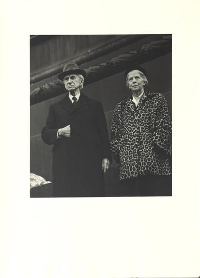 Russel Bertram with his wife Edith, Nuclear Disarmamanet rally. Trafalgar Sq.