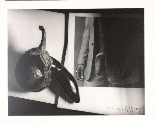 untitled (still life with Mapplethorpe poster)