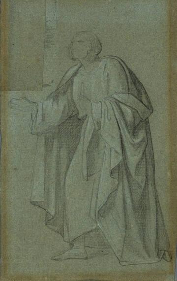 untitled (Gesturing figure in robes)