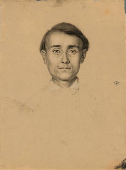 Portrait of a man (extra drawing of eye on right)