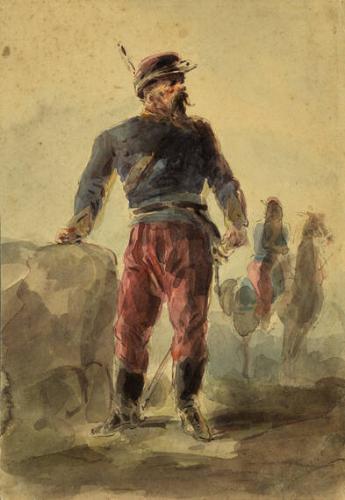 Untitled drawing of soldier