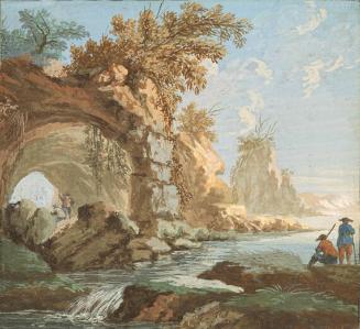 Rocky Landscape with Figures Beside a Stream