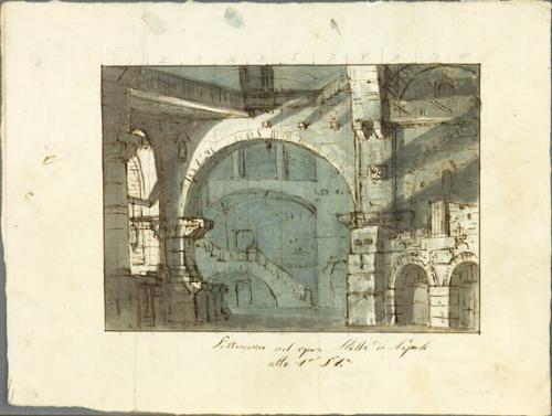 Untitled drawing of architectural interior