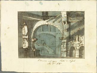 untitled (Drawing of architectural interior)