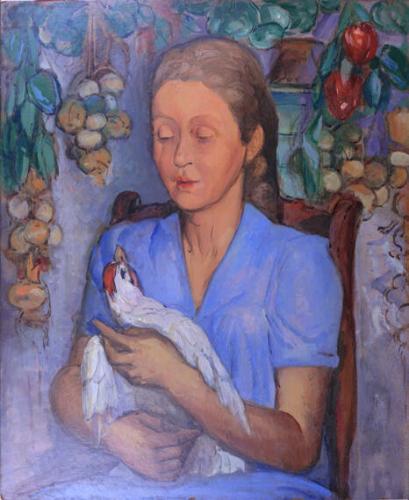 Woman with Chicken