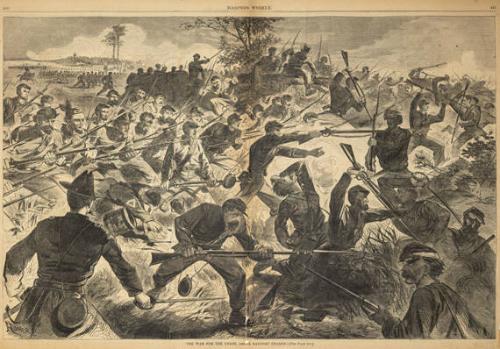 The War For The Union, 1862 -- A Bayonet Charge (from Harper's Weekly)