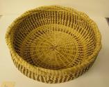 Gullah coil bowl shaped basket with interlaced coil rim