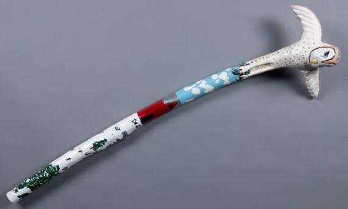 Snowy Owl Cane