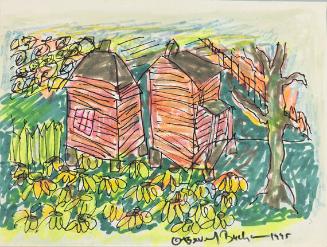 untitled (Shacks with flowers)