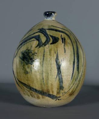 Vase (Large, Blue And Beige)