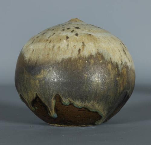 Vase (Spotted Brown And Beige-Closed Form)
