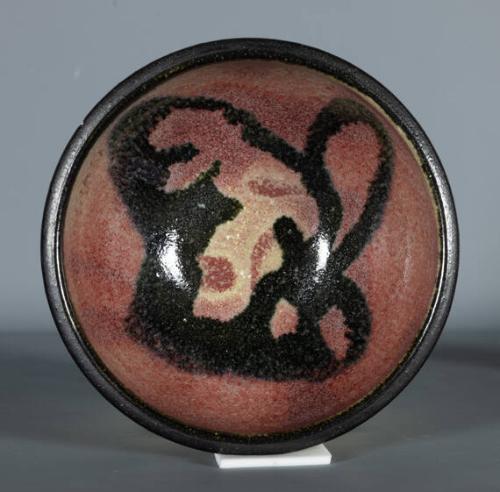 Bowl (Black With Red Interior)