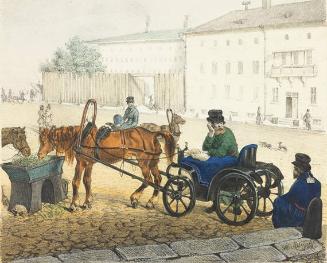Resting Coachmen with their Carriages and Horses